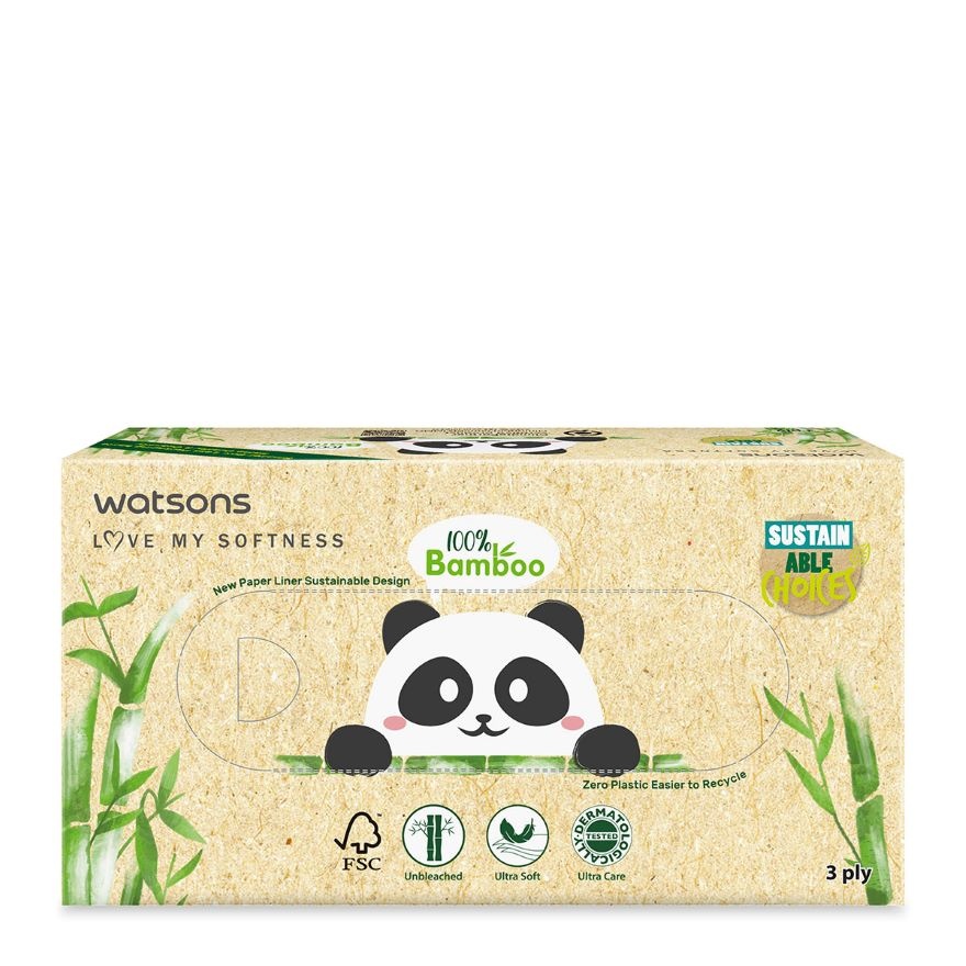 Bamboo Box Tissue 3Plyx100Sheetsx3s image