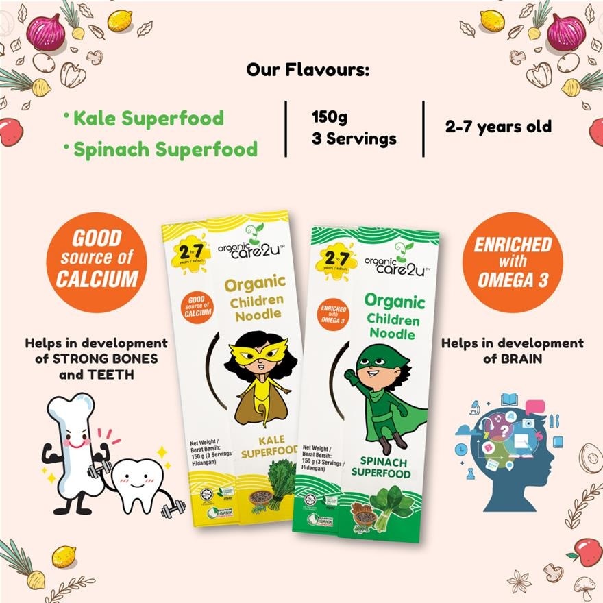 Organic Children Noodle Spinach Superfood 150g