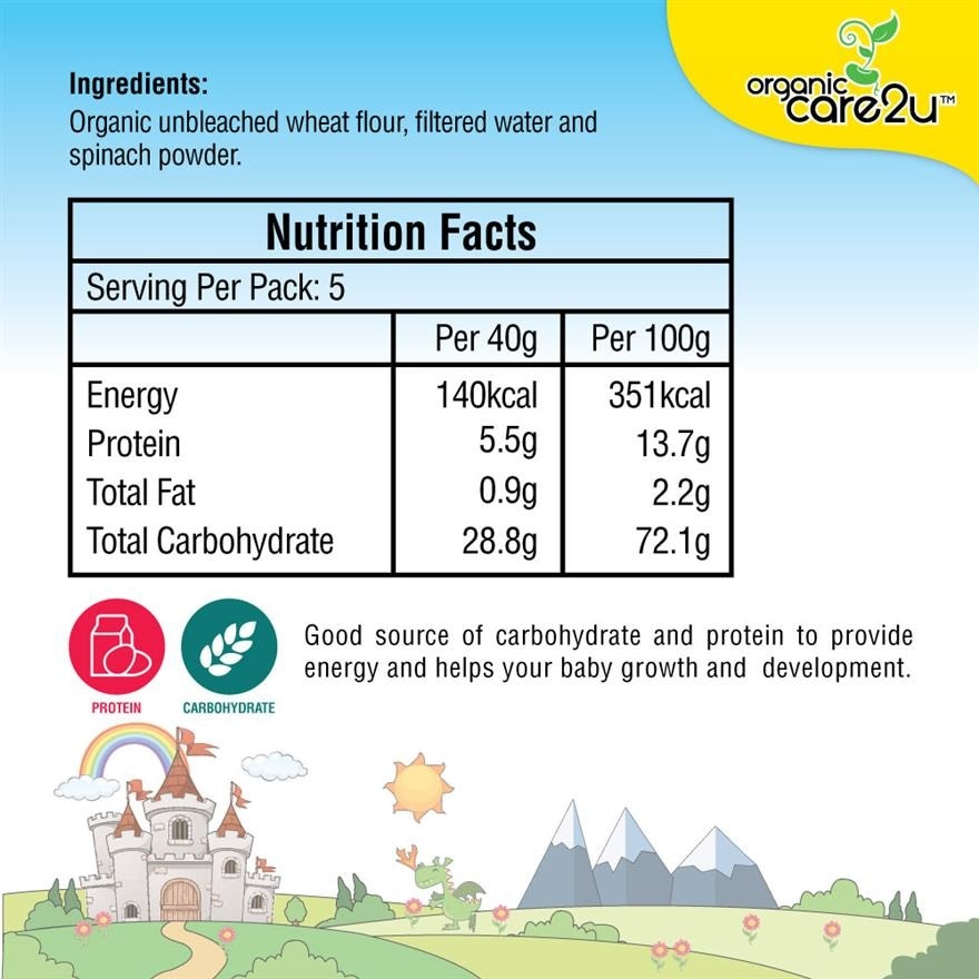 Organic Baby Noodle Spinach 200g