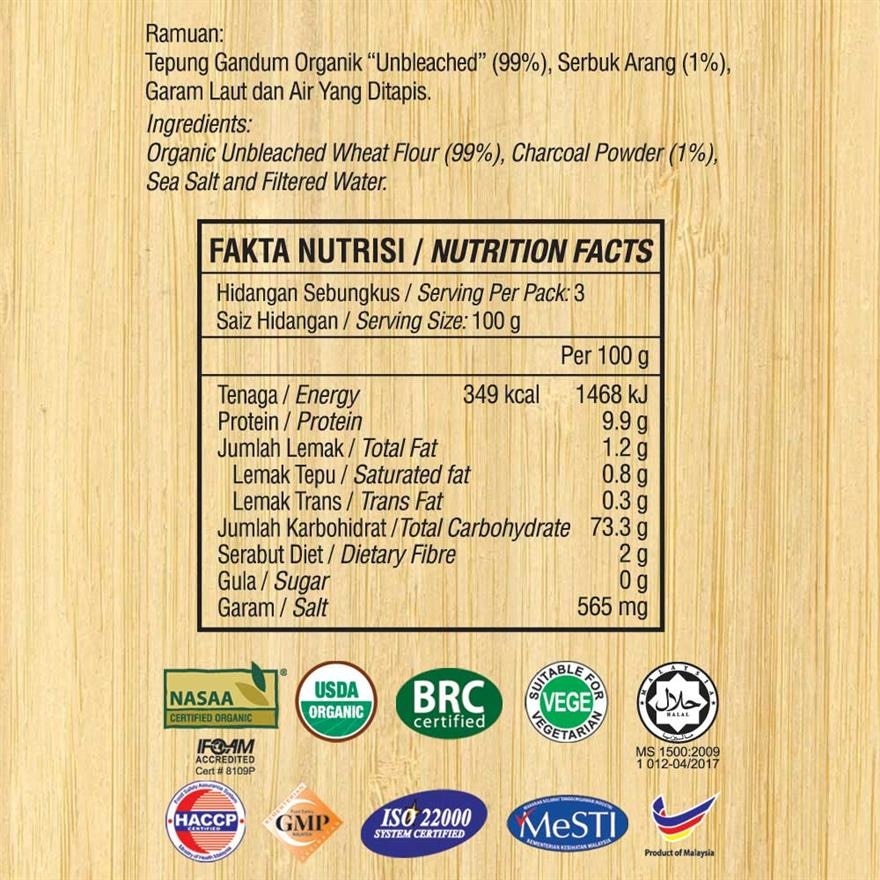 Organic Charcoal Noodle 200g