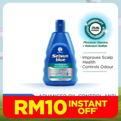 SELSUN BLUE Advanced Oil Control Anti-Dandruff & Scalp Care Shampoo 200ml