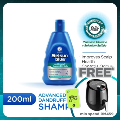 SELSUN BLUE Advanced Oil Control Anti-Dandruff & Scalp Care Shampoo 200ml