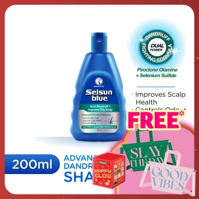 SELSUN BLUE Advanced Oil Control Anti-Dandruff & Scalp Care Shampoo 200ml