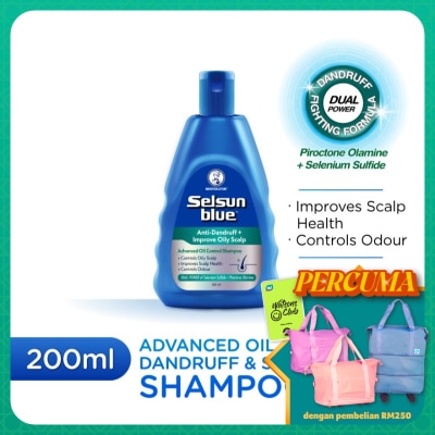 SELSUN BLUE Advanced Oil Control Anti-Dandruff & Scalp Care Shampoo 200ml