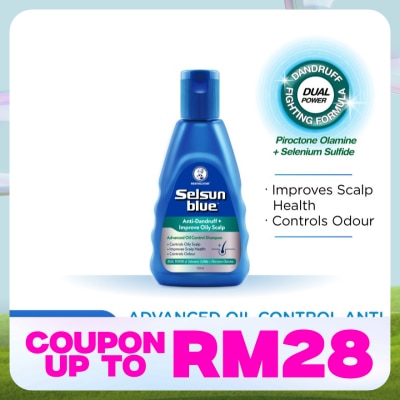 SELSUN BLUE Advanced Oil Control Anti-Dandruff & Scalp Care Shampoo 120ml