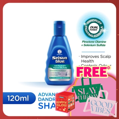 SELSUN BLUE Advanced Oil Control Anti-Dandruff & Scalp Care Shampoo 120ml