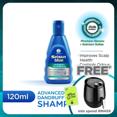 SELSUN BLUE Advanced Oil Control Anti-Dandruff & Scalp Care Shampoo 120ml