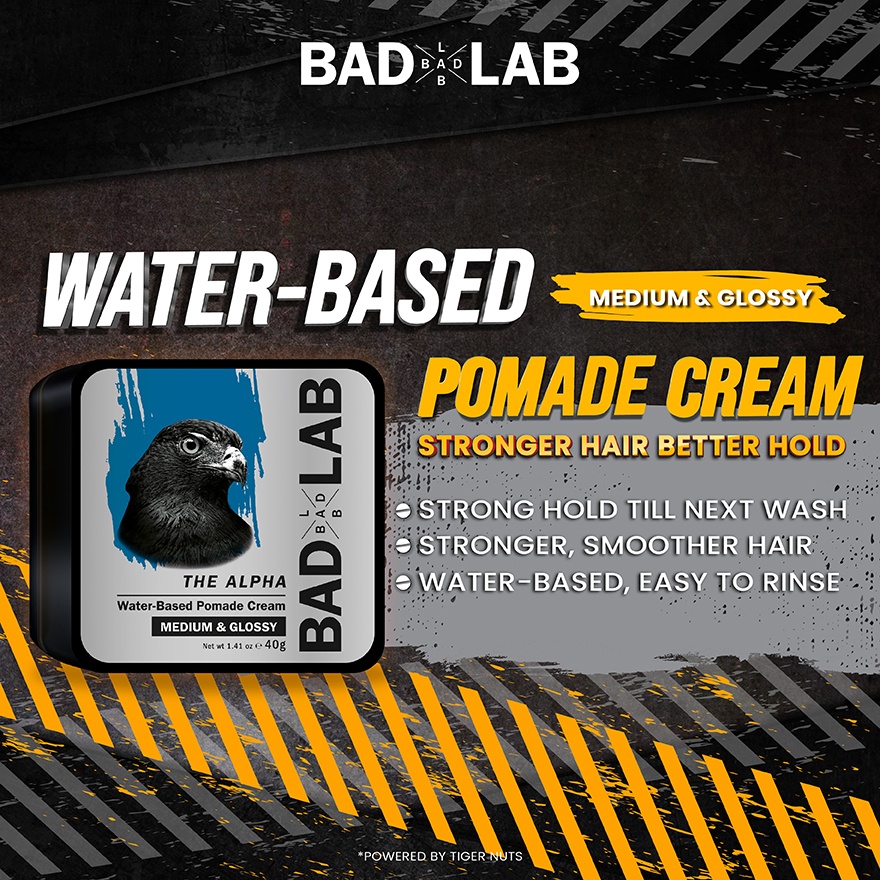 Water-based Pomade Cream, Medium & Glossy 40G