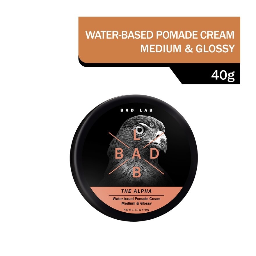 Water-based Pomade Cream, Medium & Glossy 40G