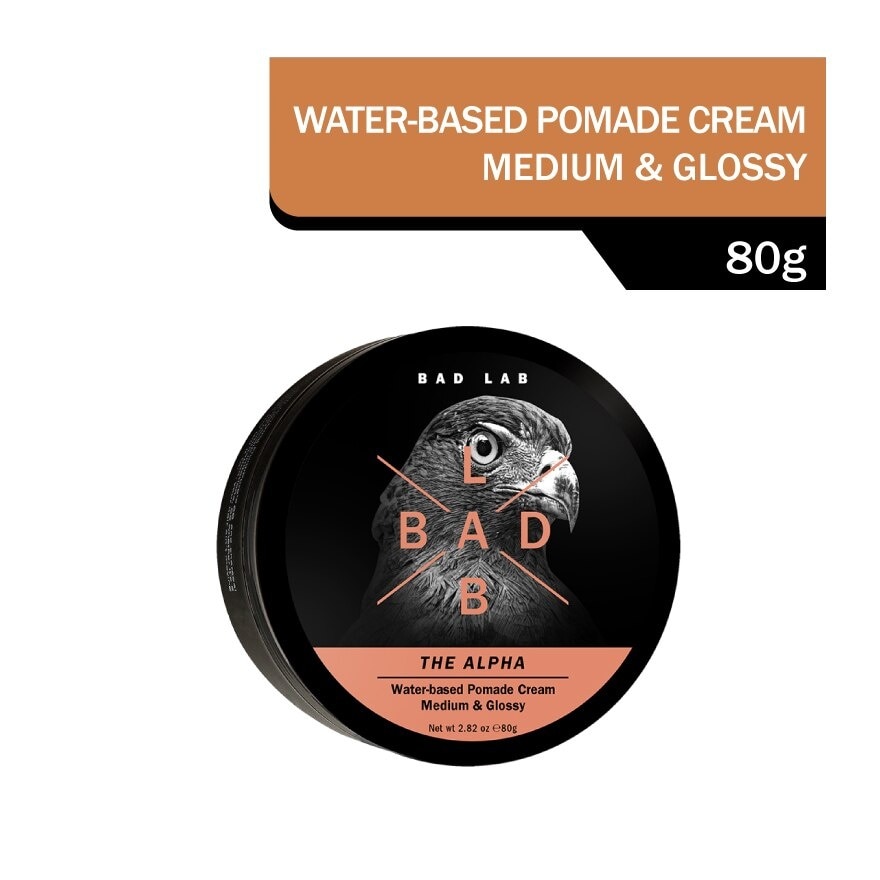 Water-based Pomade Cream, Medium & Glossy 80G