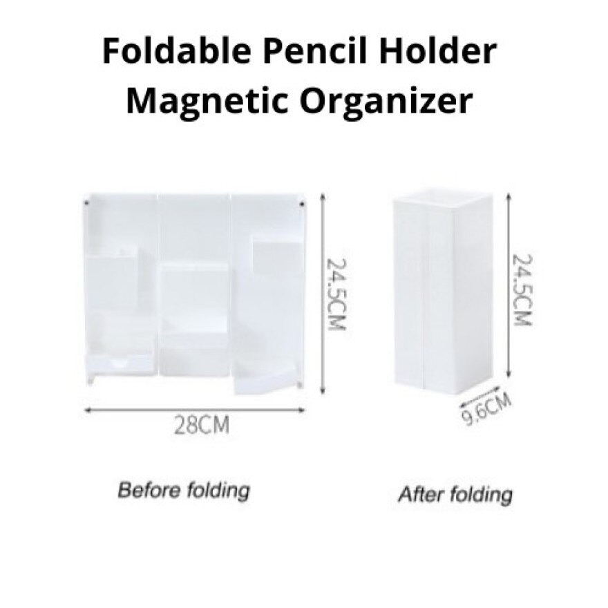 Foldable Pencil Holder Organizer Magnetic Closure