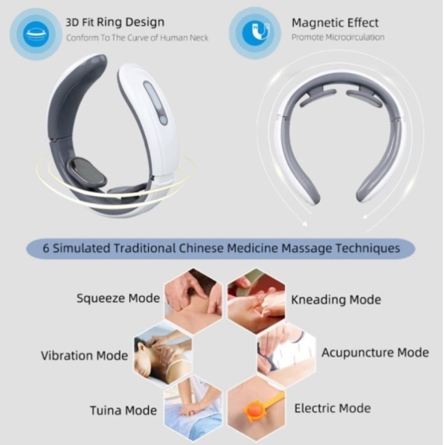 T500 Double Sensor Stiff Neck Pain Relief Massager