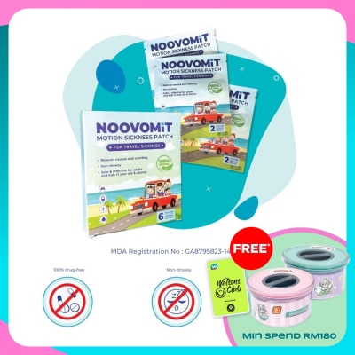 NOOVOMIT Motion Sickness Patch 6's