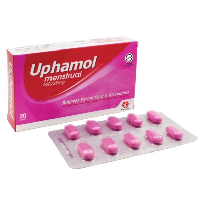 UPHAMOL - Menstrual Tablet 500/25mg 10s x2
