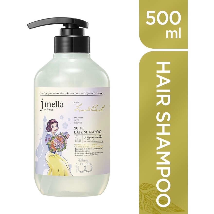 Disney 100th Year Lime & Basil Hair Shampoo 500ml