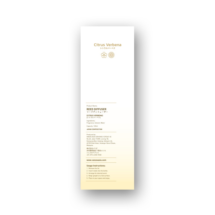 Reed diffuser citrus verbena 120ml image
