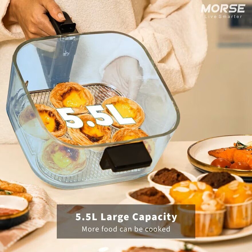 Bravochef Air Fryer i5 with 5.5L Capacity ( Black Color)