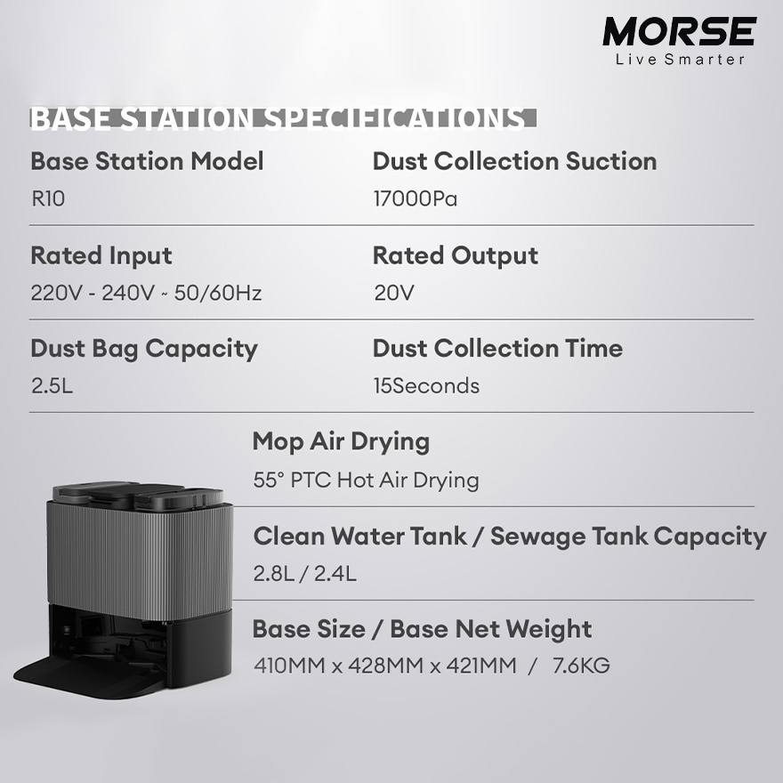 Robotmate Ultra+ R10 with 4000pa Suction Power