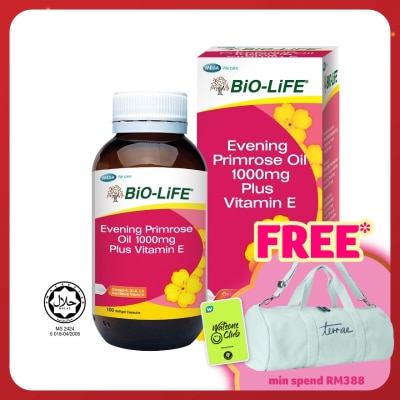 BIO-LIFE Evening Primrose Oil 1000mg Plus Vitamin E 100s