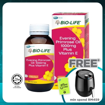 BIO-LIFE Evening Primrose Oil 1000mg Plus Vitamin E 100s