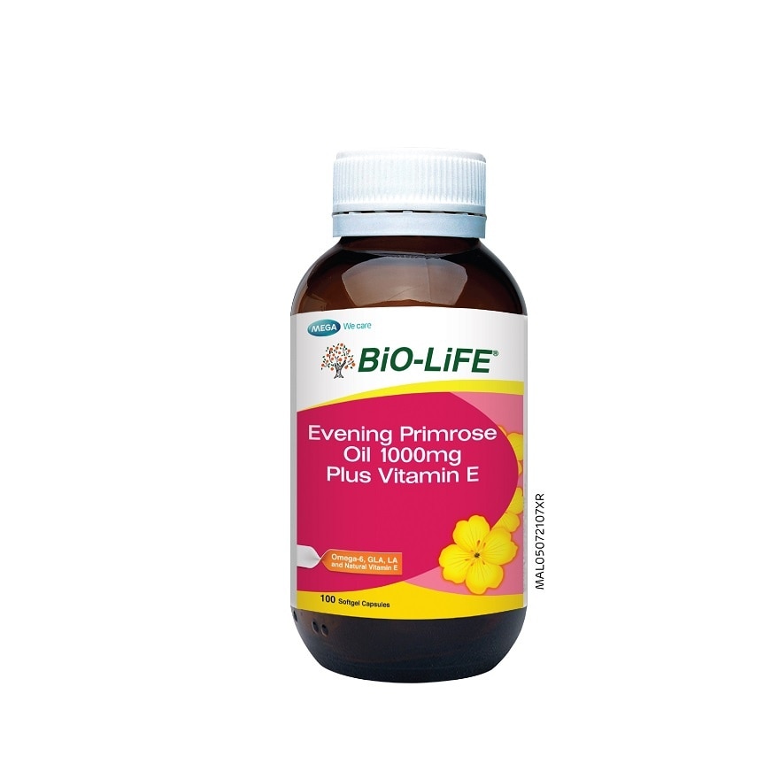 Evening Primrose Oil 1000mg Plus Vitamin E 100s