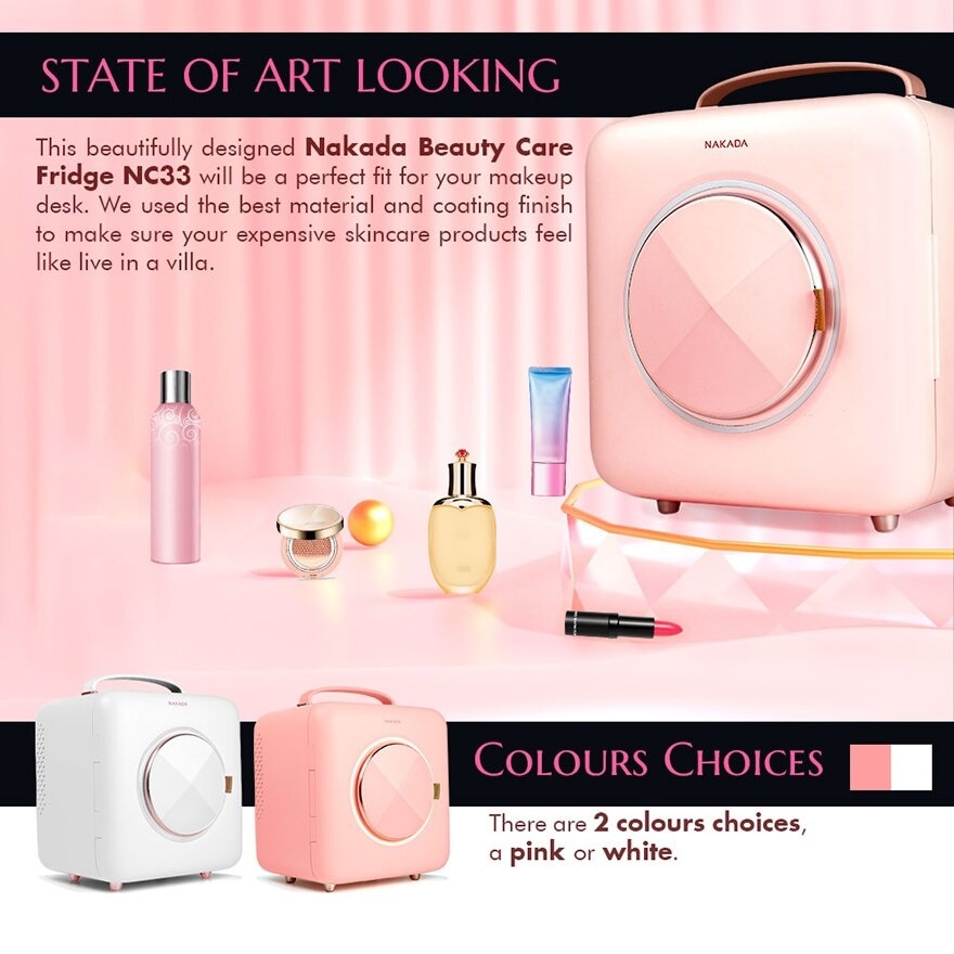 Beauty Care Fridge NC33 Pink