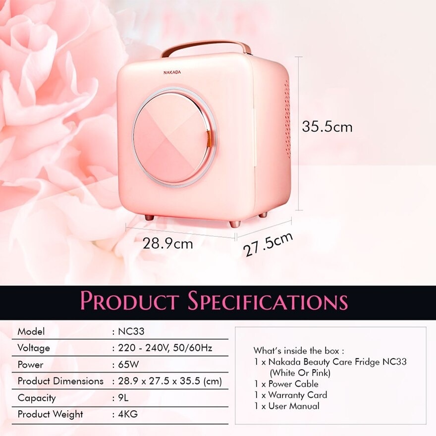 Beauty Care Fridge NC33 Pink