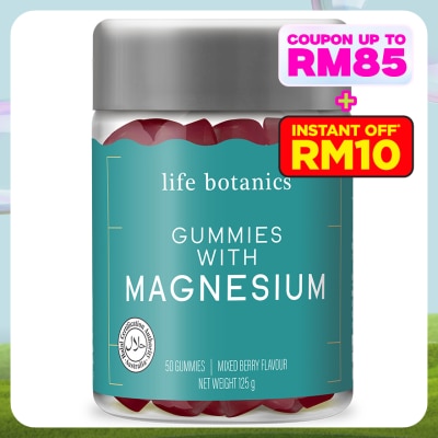 LIFE BOTANICS Magnesium Gummies 50s (Mix Berry Flavour)