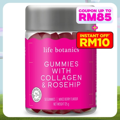LIFE BOTANICS Collagen And Rosehip Gummies 50s