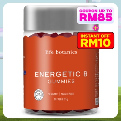 LIFE BOTANICS Energetic B Gummies 50s (Mango Flavour)