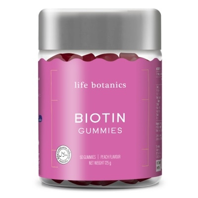 LIFE BOTANICS Biotin Gummies 50s (Peach Flavour)