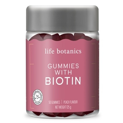 LIFE BOTANICS Biotin Gummies 50s (Peach Flavour)