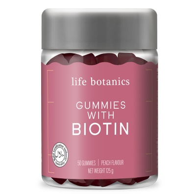 LIFE BOTANICS - Biotin Gummies 50s (Peach Flavour)