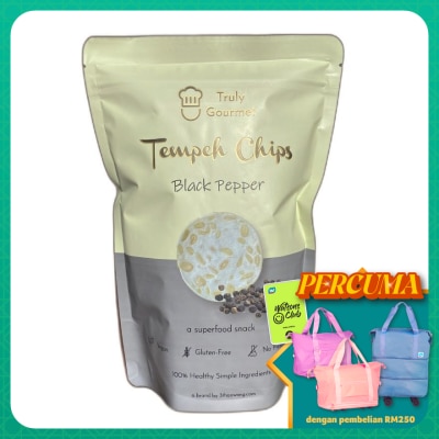 TRULY GOURMET Tempeh Chips Black Pepper 80g
