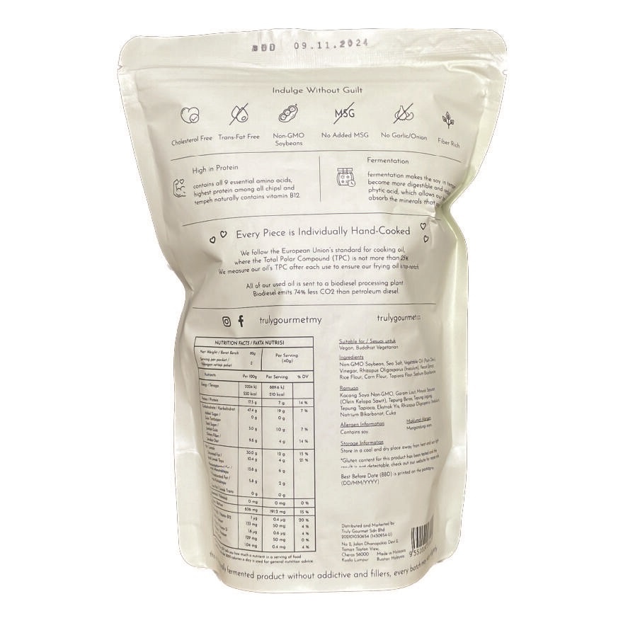 Tempeh Chips Sea Salt Light 50% Salt 80g