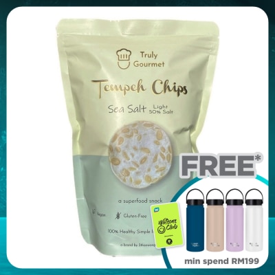 TRULY GOURMET Tempeh Chips Sea Salt Light 50% Salt 80g