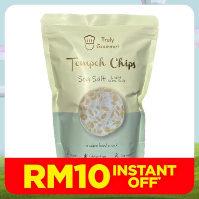 TRULY GOURMET Tempeh Chips Sea Salt Light 50% Salt 80g