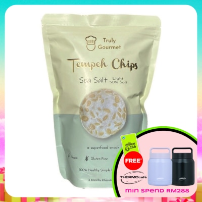TRULY GOURMET - Tempeh Chips Sea Salt Light 50% Salt 80g