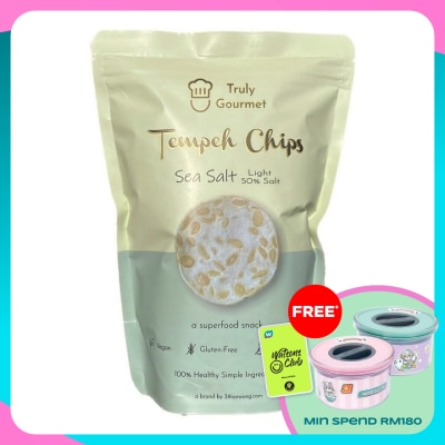 TRULY GOURMET Tempeh Chips Sea Salt Light 50% Salt 80g