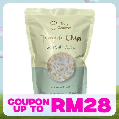 TRULY GOURMET Tempeh Chips Sea Salt Light 50% Salt 80g