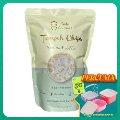TRULY GOURMET - Tempeh Chips Sea Salt Light 50% Salt 80g