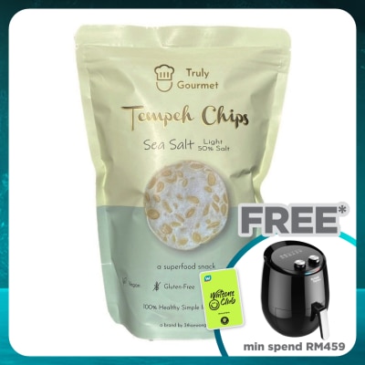 TRULY GOURMET Tempeh Chips Sea Salt Light 50% Salt 80g