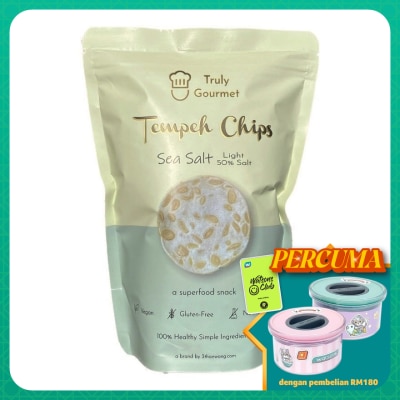 TRULY GOURMET Tempeh Chips Sea Salt Light 50% Salt 80g
