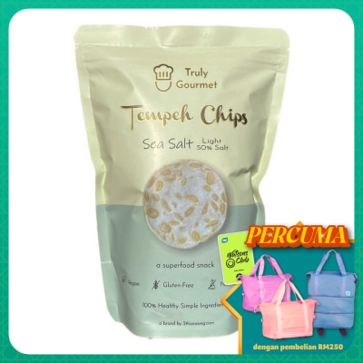 TRULY GOURMET Tempeh Chips Sea Salt Light 50% Salt 80g