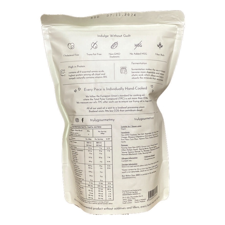 Tempeh Chips Garlic flavoured 80g