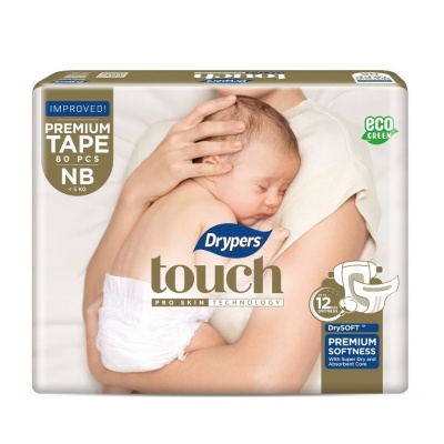 DRYPERS - Touch Baby Diapers Newborn 80s