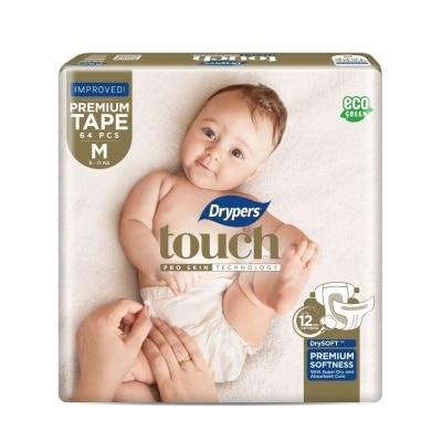 DRYPERS Touch Baby Diapers M Tape 64s