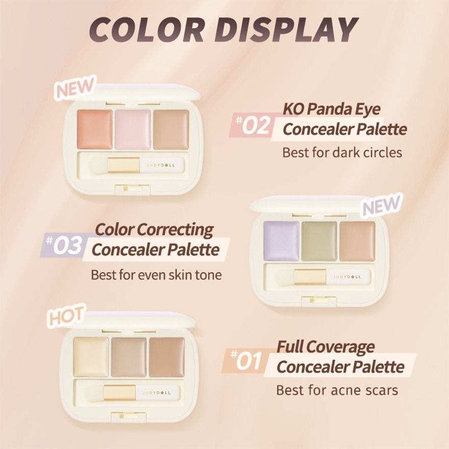 Three-Color Concealer Palette 01