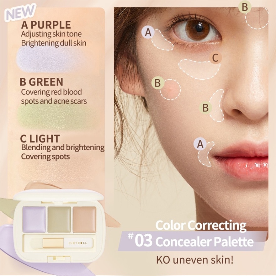 Three-Color Concealer Palette 01