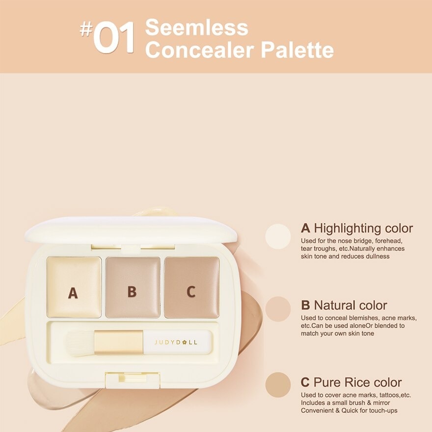 Three-Color Concealer Palette 01